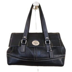 Like New Coach Hampton Black Leather Handbag Purse